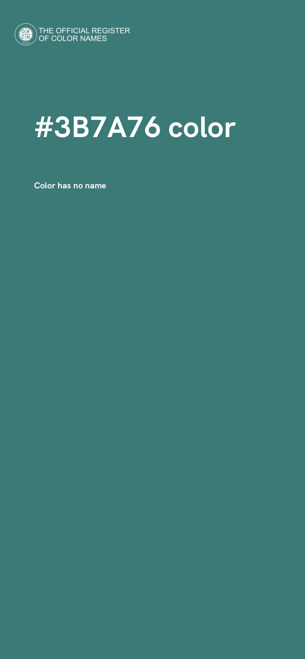#3B7A76 color image