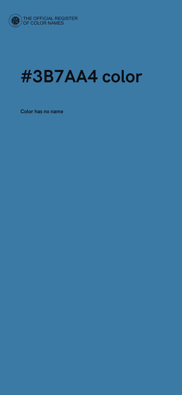 #3B7AA4 color image