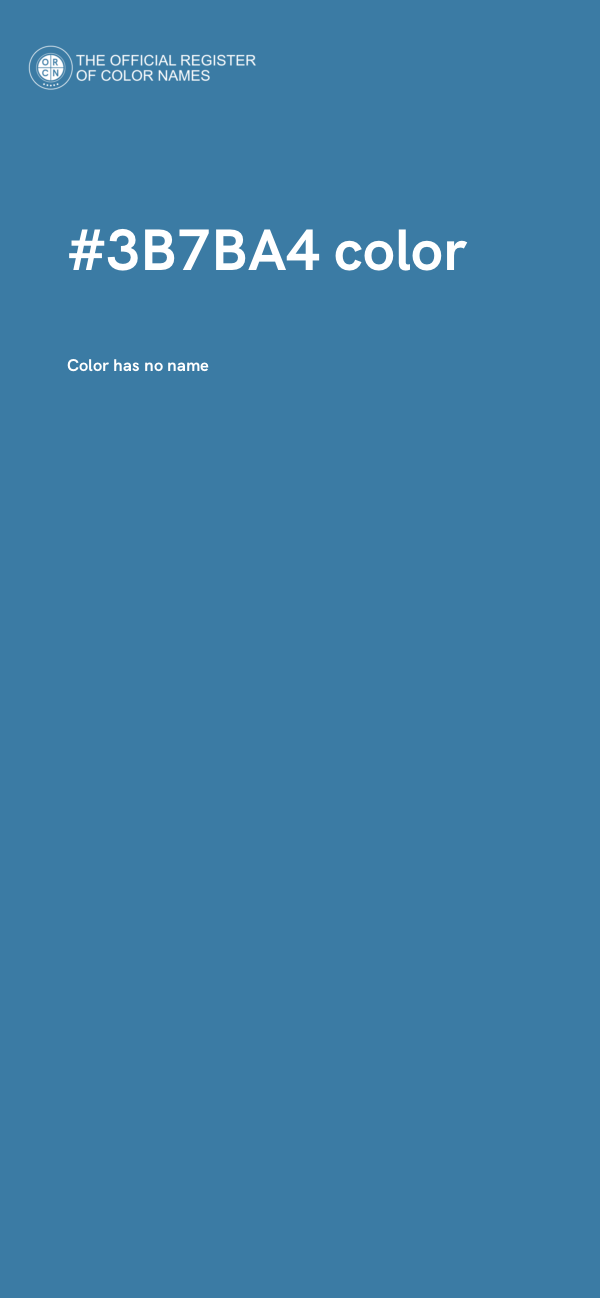 #3B7BA4 color image