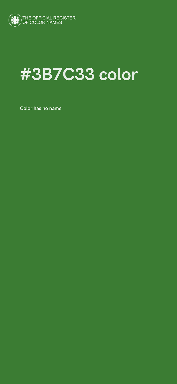 #3B7C33 color image