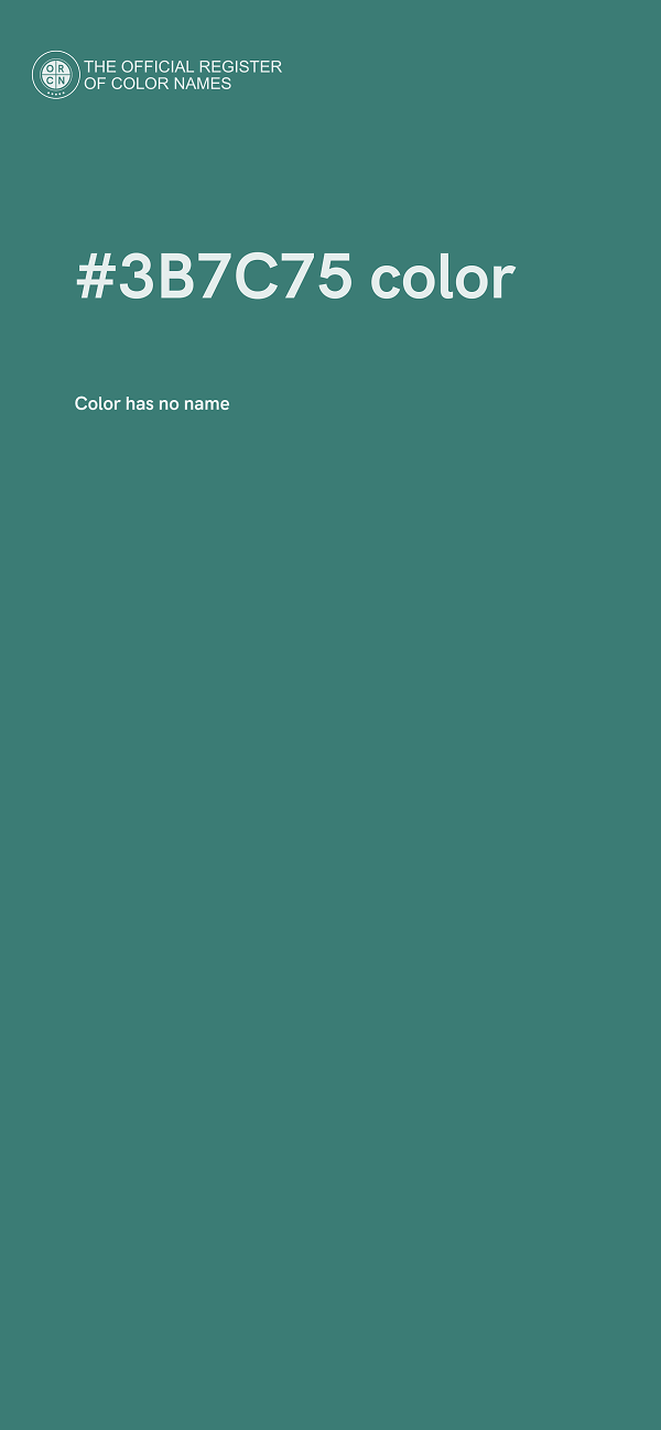 #3B7C75 color image
