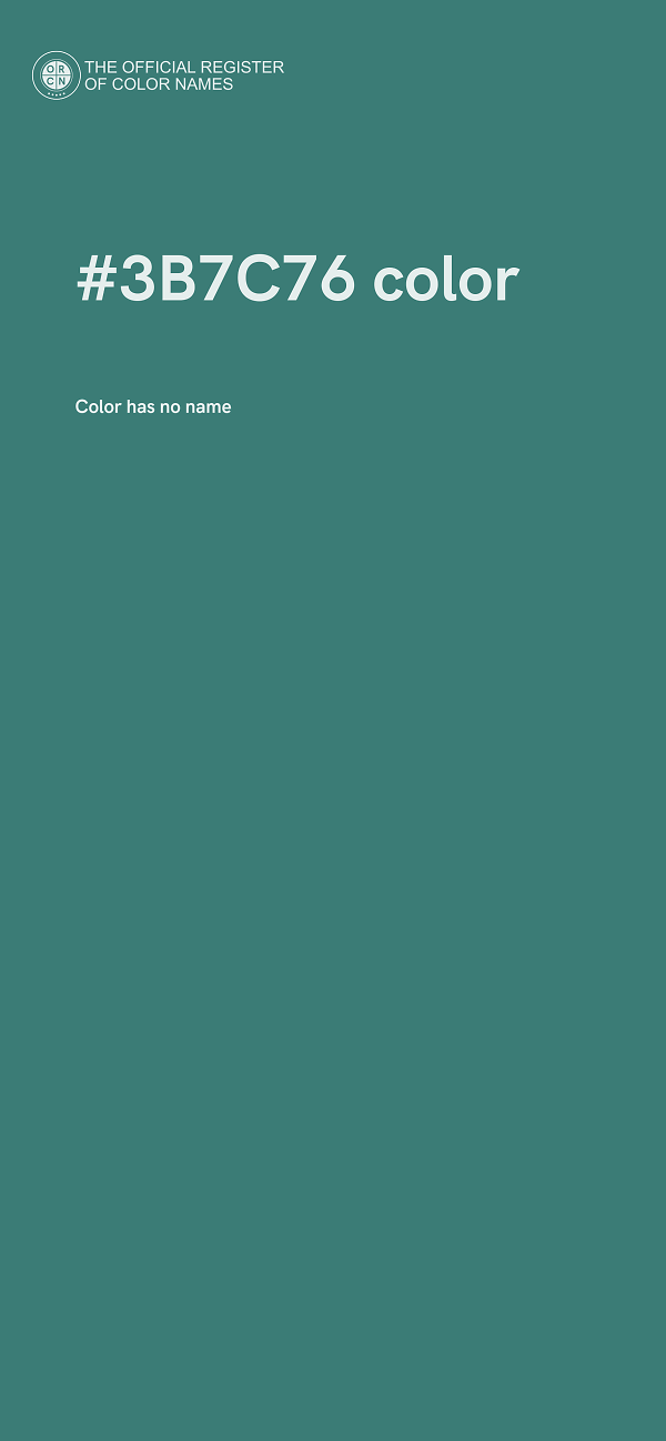 #3B7C76 color image