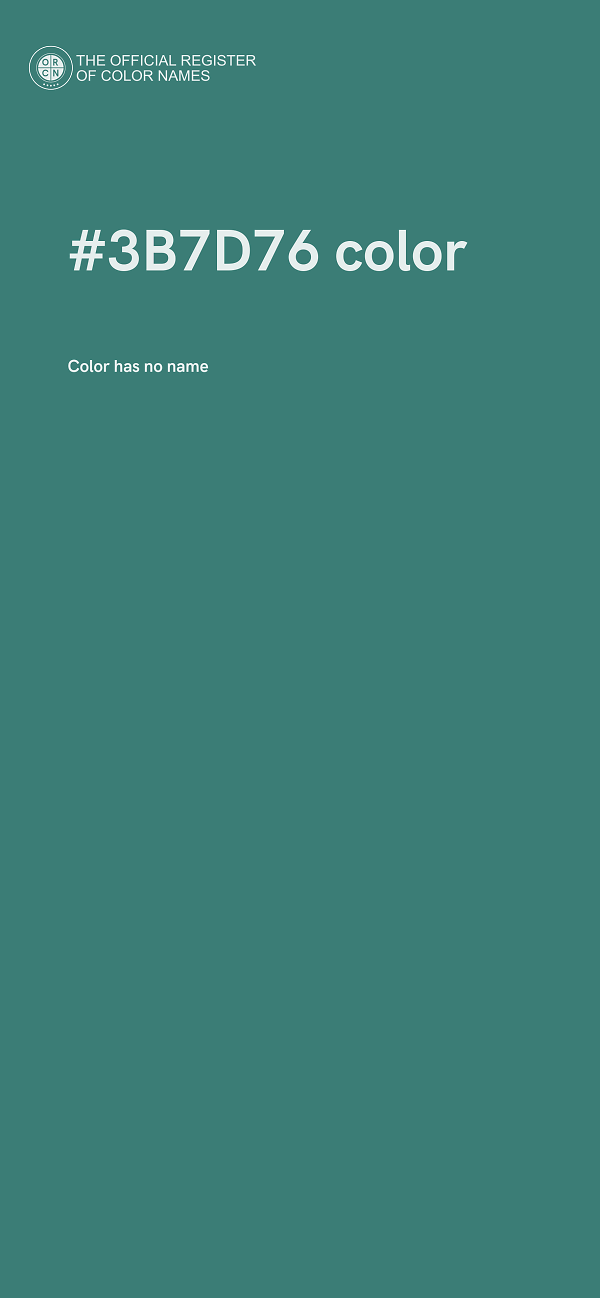 #3B7D76 color image