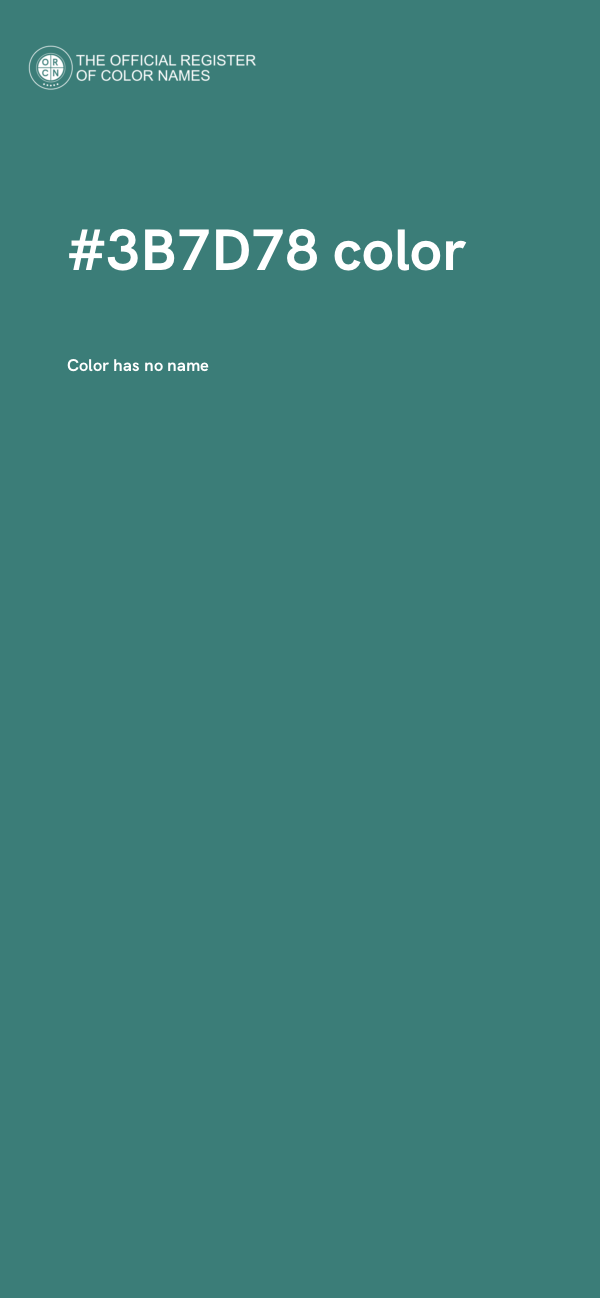 #3B7D78 color image