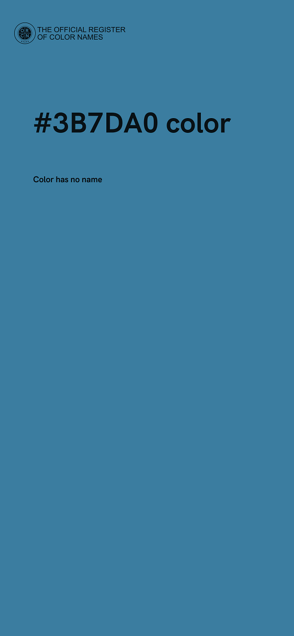 #3B7DA0 color image