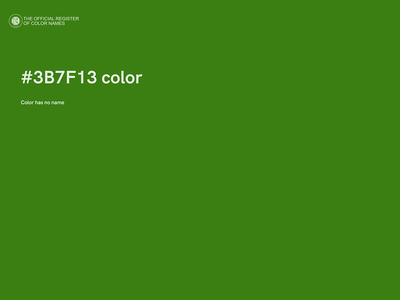 #3B7F13 color image