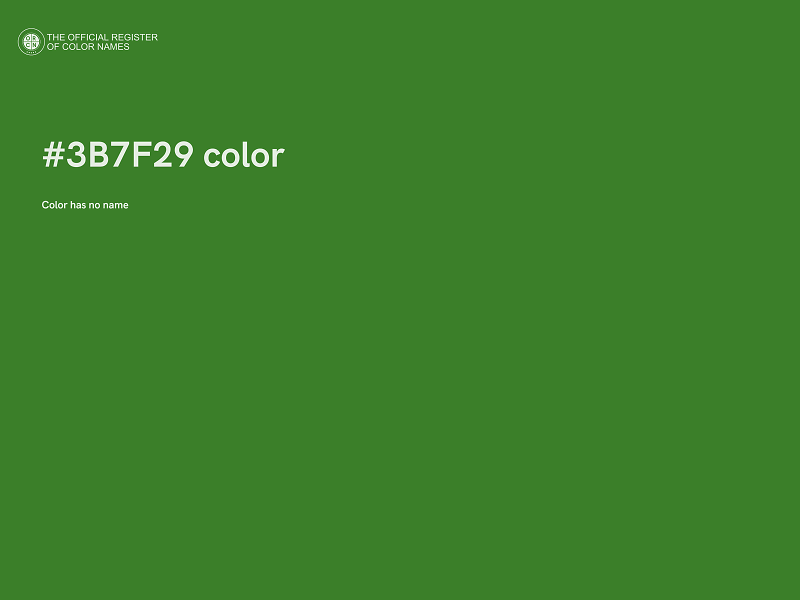 #3B7F29 color image