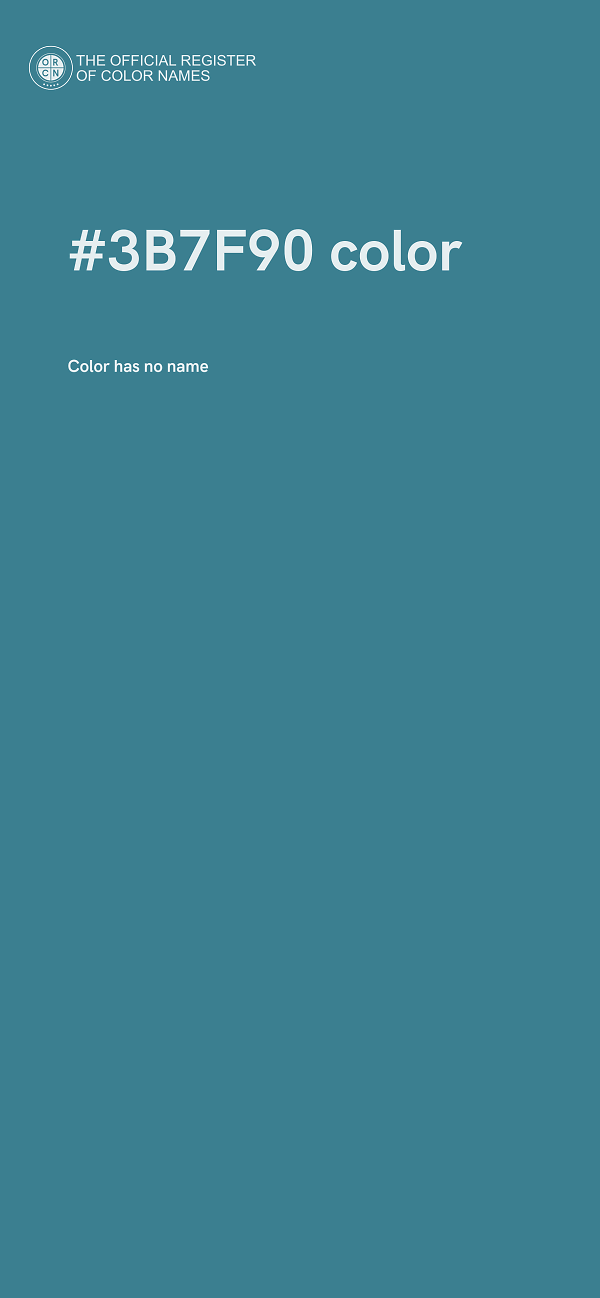 #3B7F90 color image