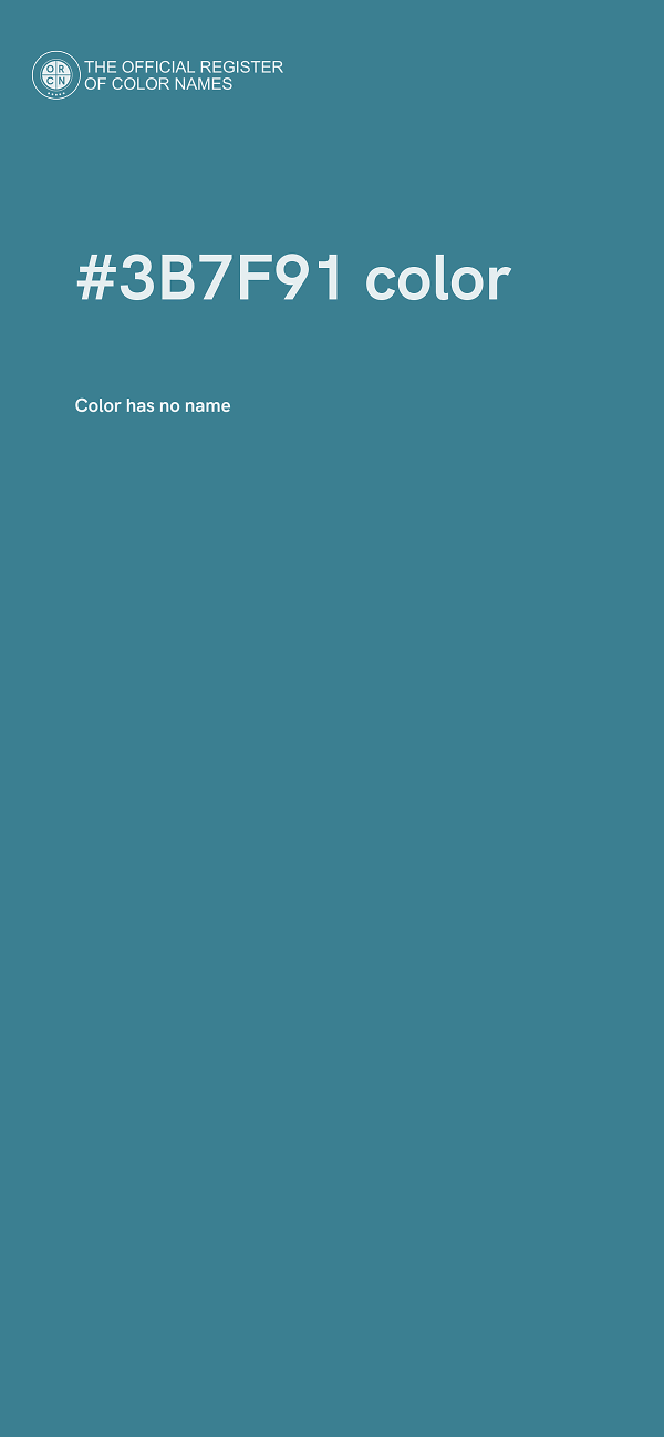 #3B7F91 color image