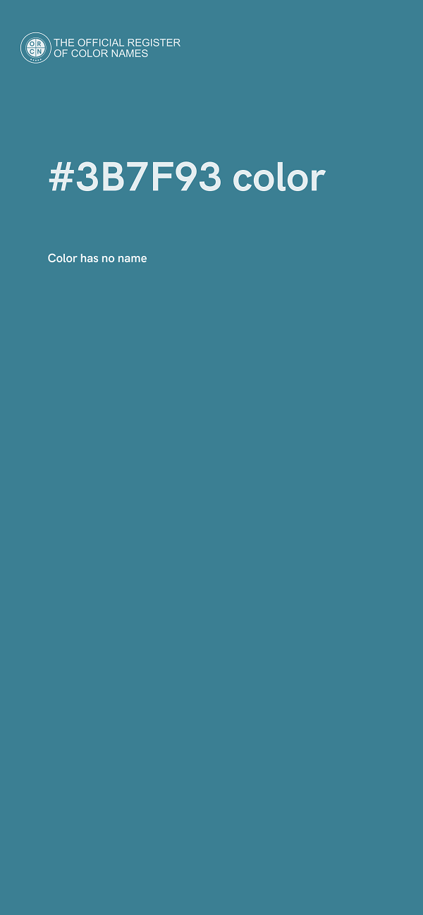 #3B7F93 color image