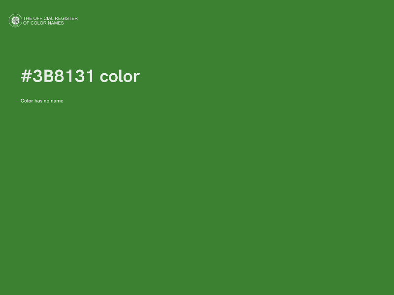 #3B8131 color image