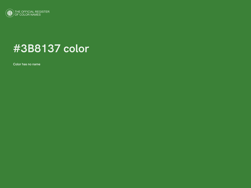 #3B8137 color image