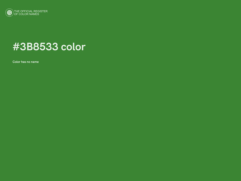 #3B8533 color image