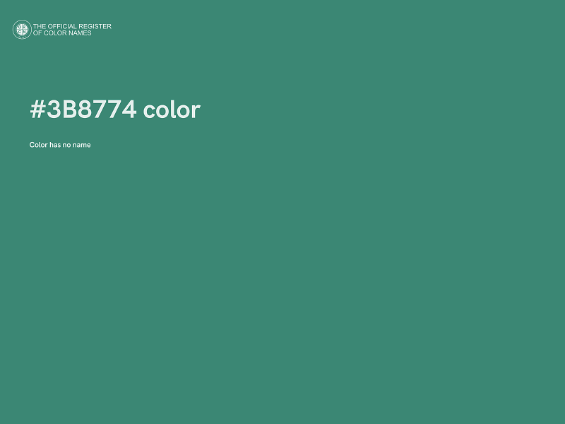 #3B8774 color image