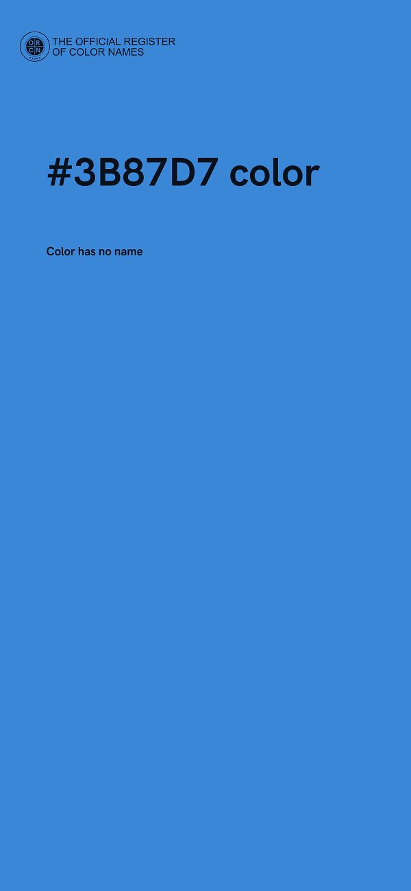 #3B87D7 color image