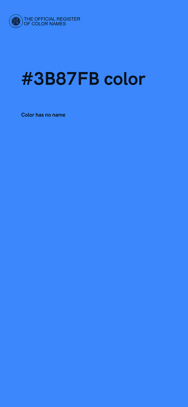 #3B87FB color image
