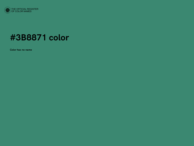 #3B8871 color image