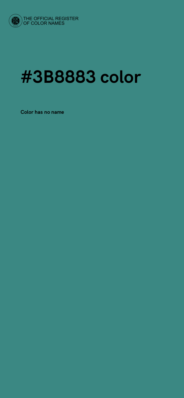 #3B8883 color image