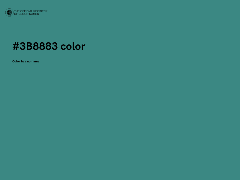 #3B8883 color image
