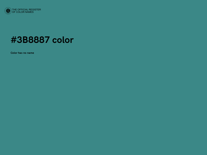 #3B8887 color image