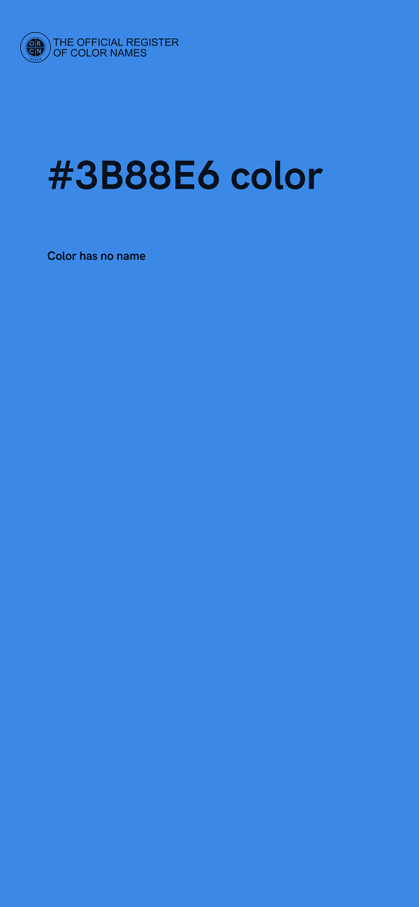 #3B88E6 color image
