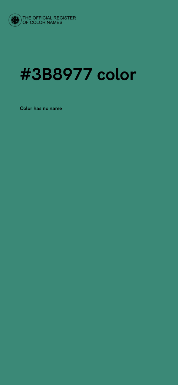 #3B8977 color image