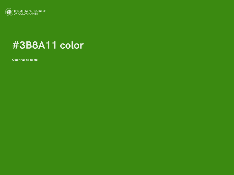 #3B8A11 color image