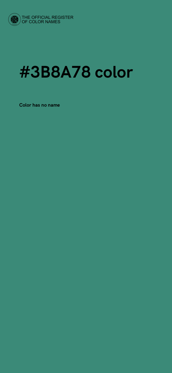 #3B8A78 color image