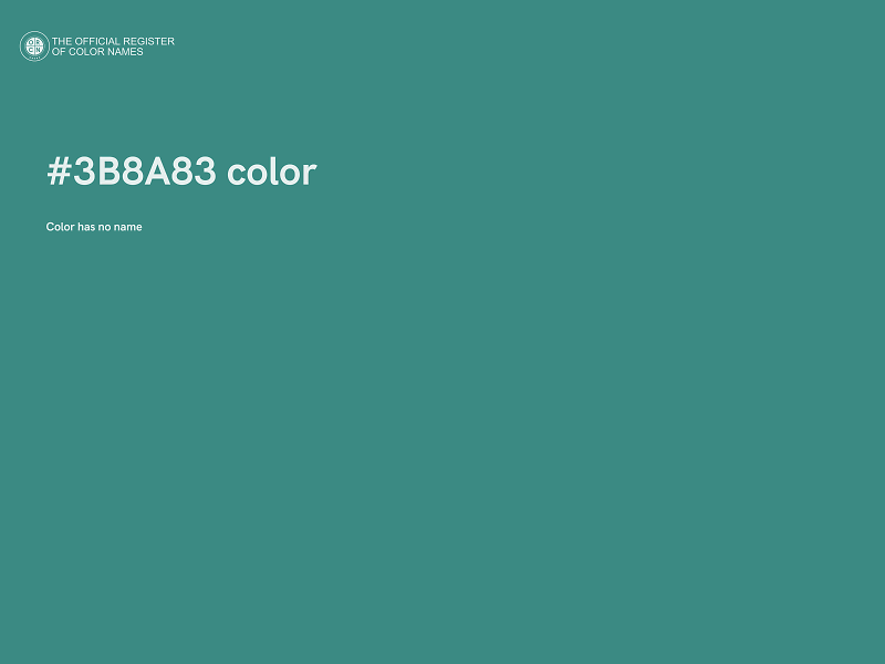 #3B8A83 color image