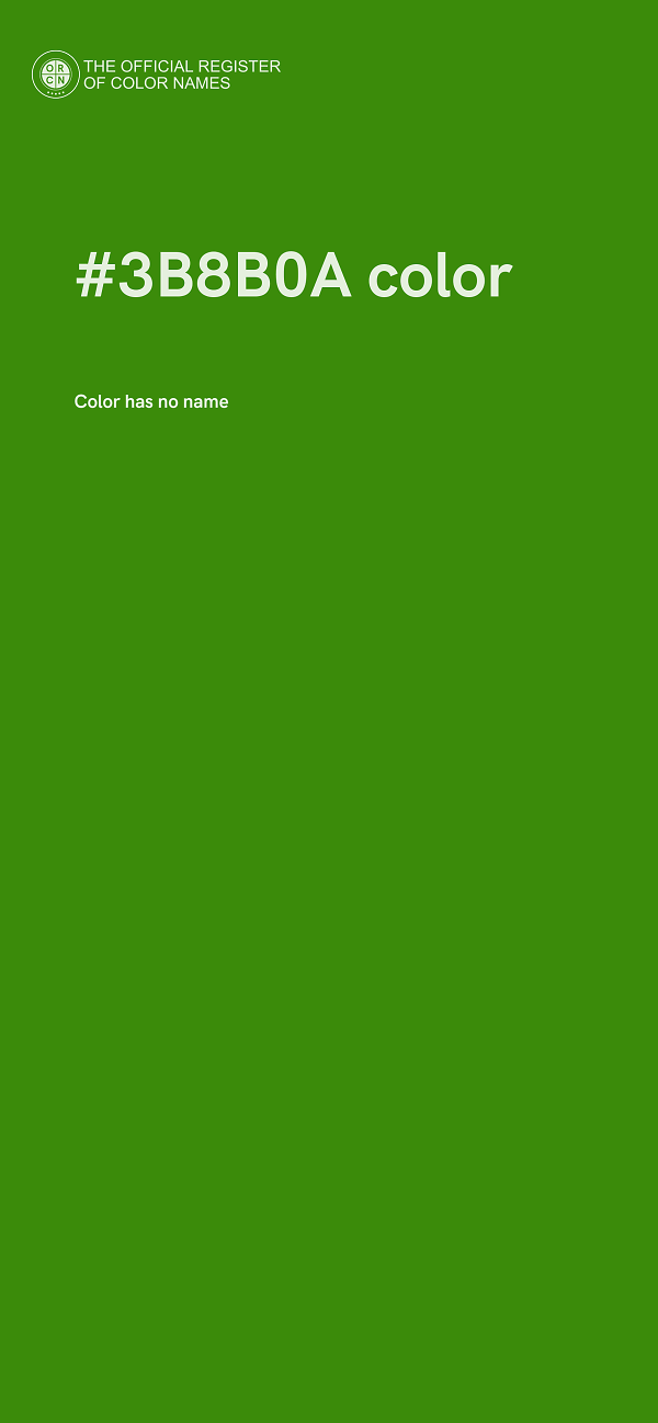 #3B8B0A color image