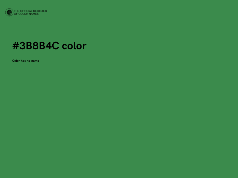 #3B8B4C color image