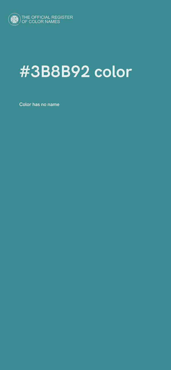 #3B8B92 color image