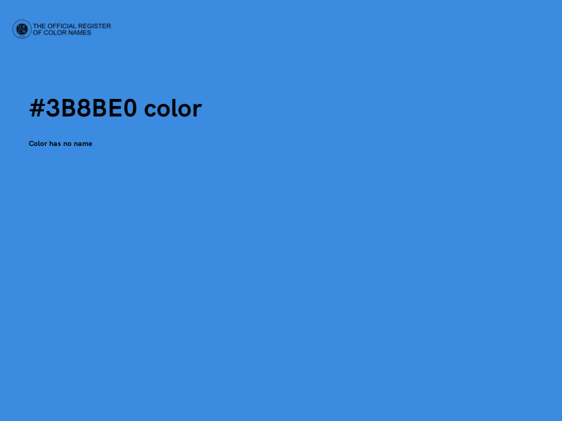 #3B8BE0 color image