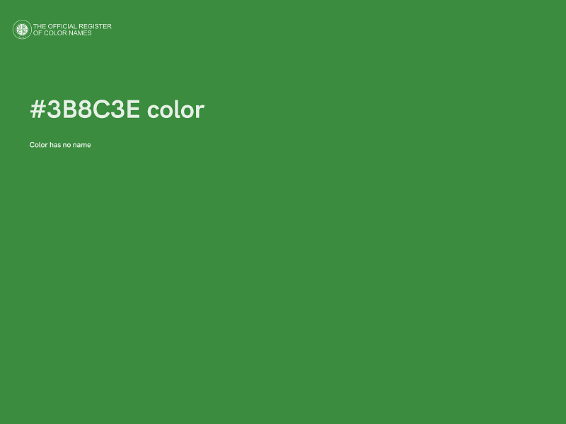 #3B8C3E color image