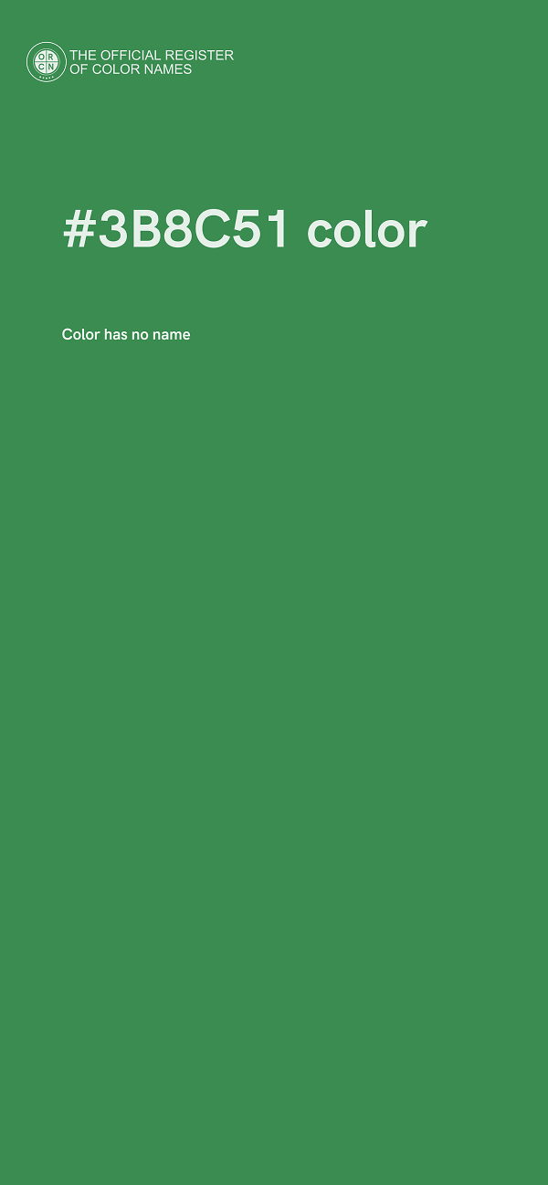 #3B8C51 color image