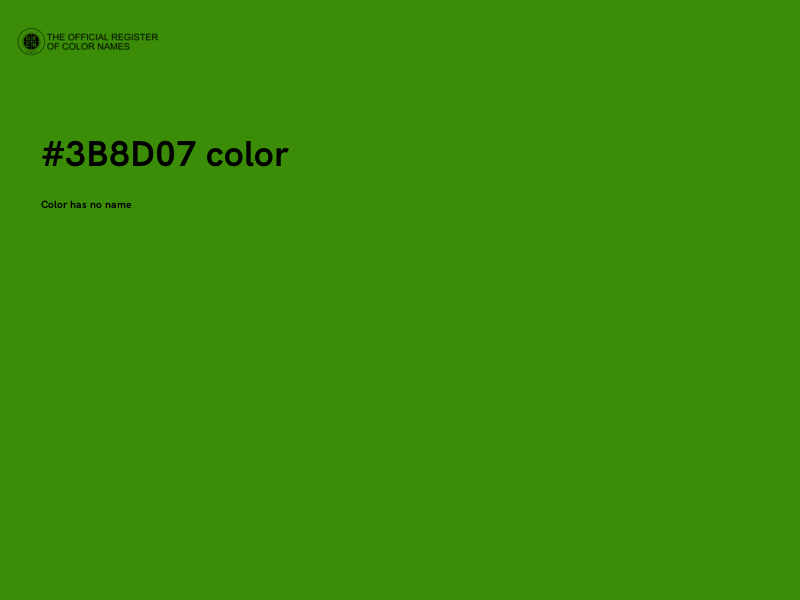 #3B8D07 color image