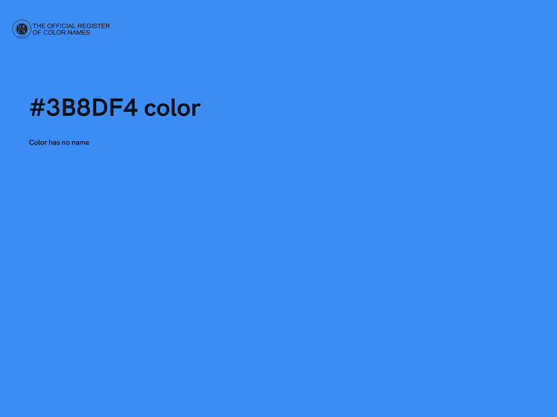 #3B8DF4 color image