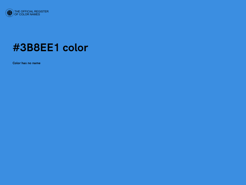 #3B8EE1 color image