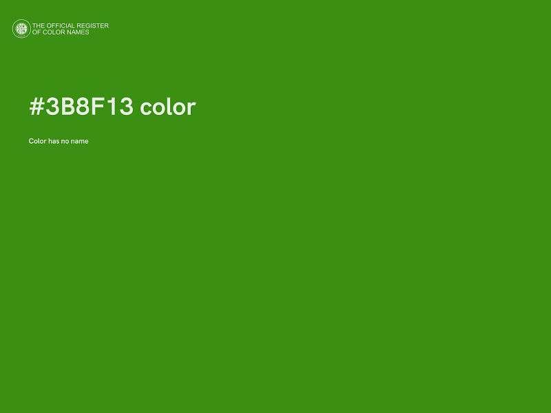 #3B8F13 color image