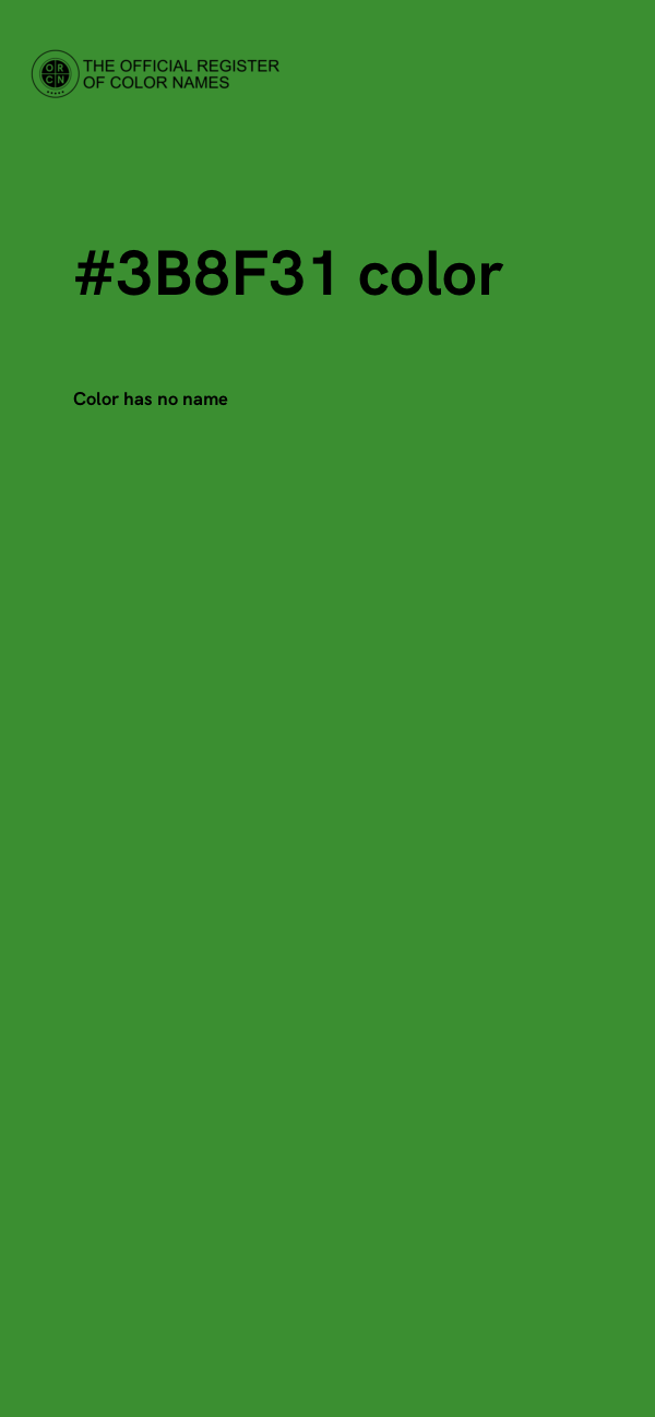 #3B8F31 color image