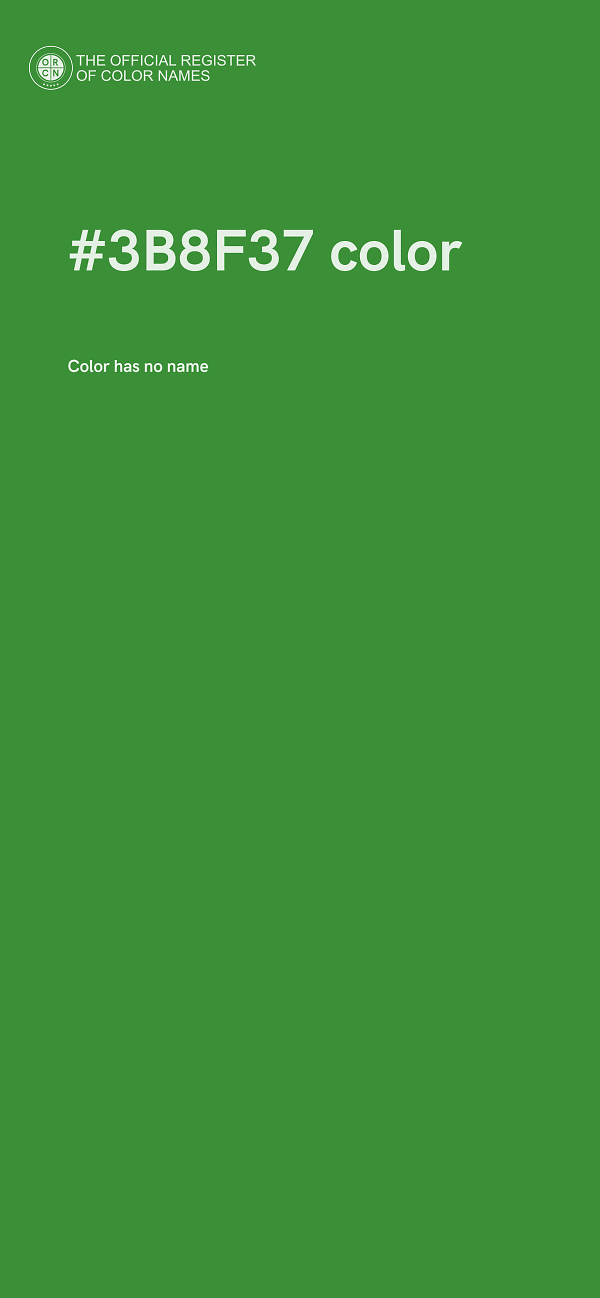 #3B8F37 color image