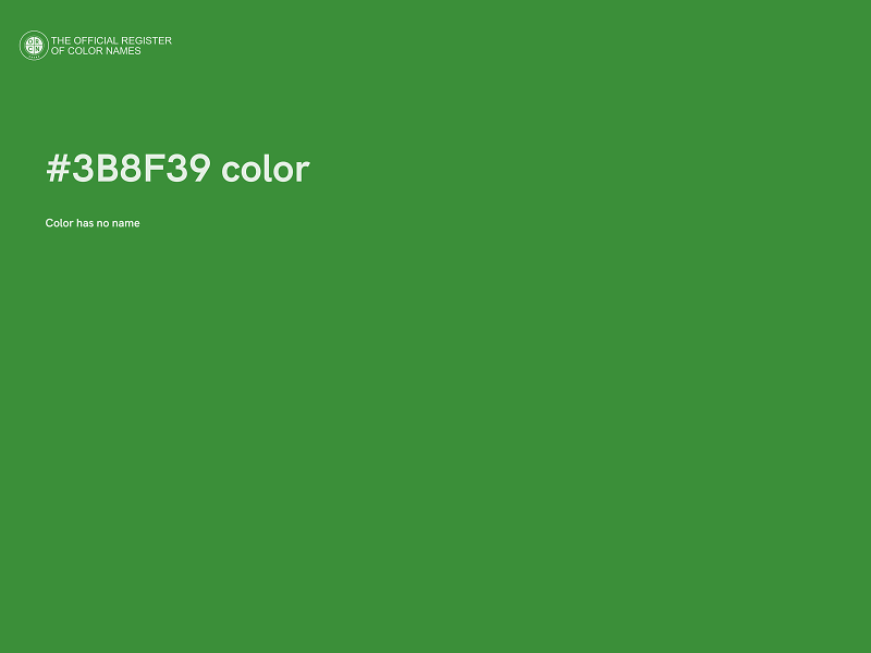 #3B8F39 color image