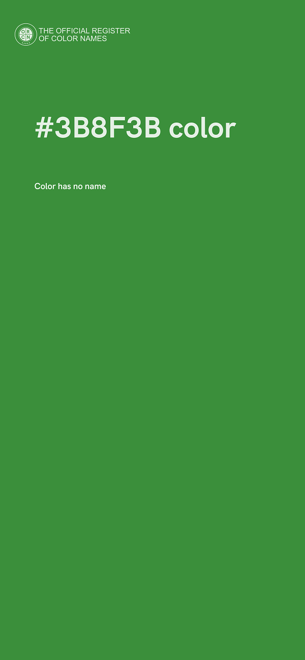 #3B8F3B color image