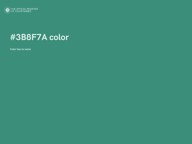 #3B8F7A color image