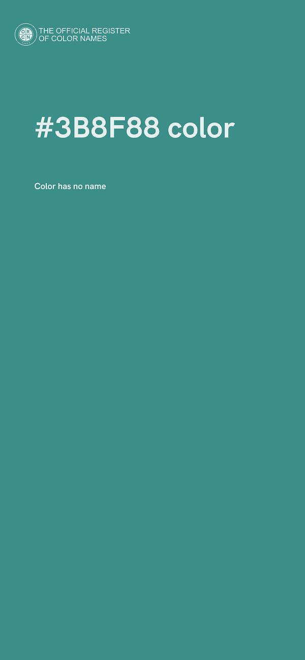 #3B8F88 color image