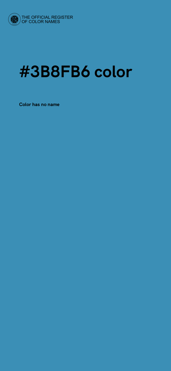 #3B8FB6 color image