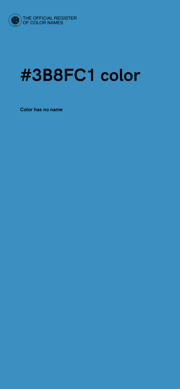 #3B8FC1 color image