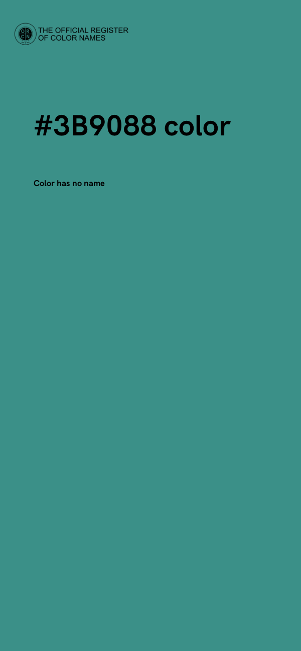 #3B9088 color image