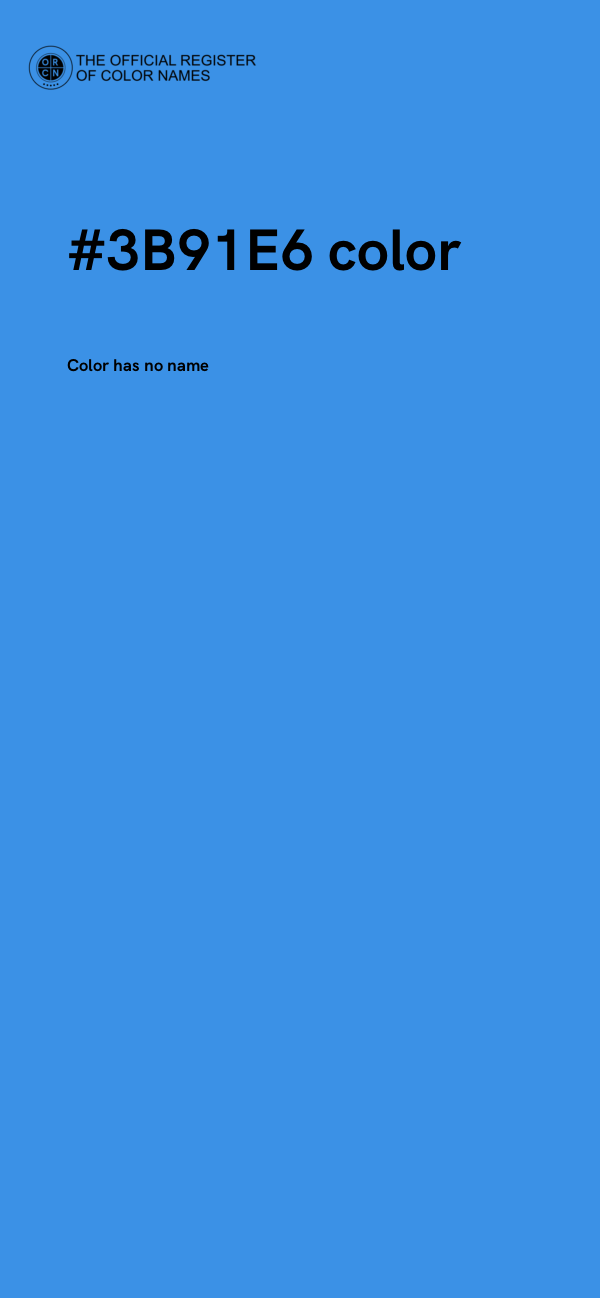 #3B91E6 color image