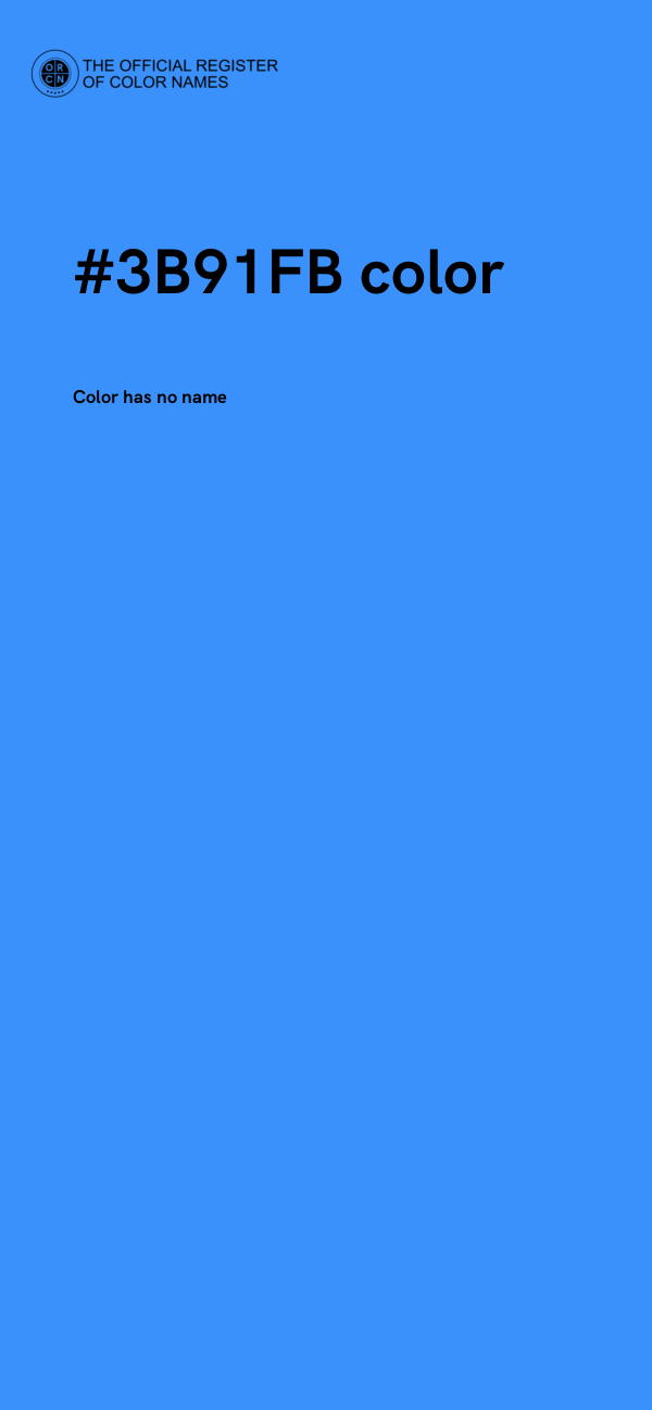 #3B91FB color image